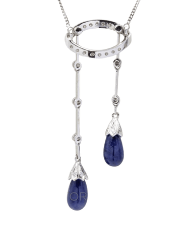 Collier Collier négligé saphirs et diamants 58 Facettes 3681