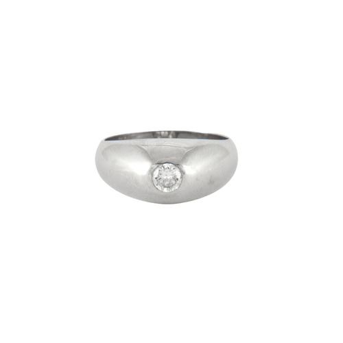 Bague 51 Bague jonc anglais or blanc diamant 58 Facettes