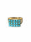Bague chevalière vintage turquoises 58 Facettes