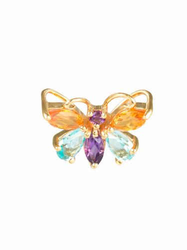 Pendentif Pendentif Papillon Citrines Topazes Améthyste 58 Facettes BO335