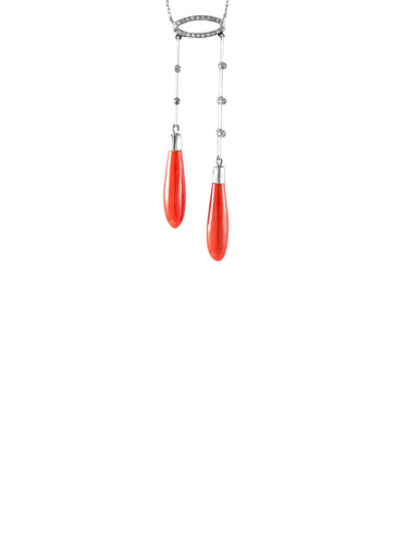 Collier Collier négligé Corail 58 Facettes