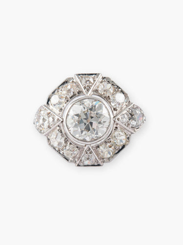 Bague 53 Bague Ancienne Platine & Diamants 58 Facettes 210005