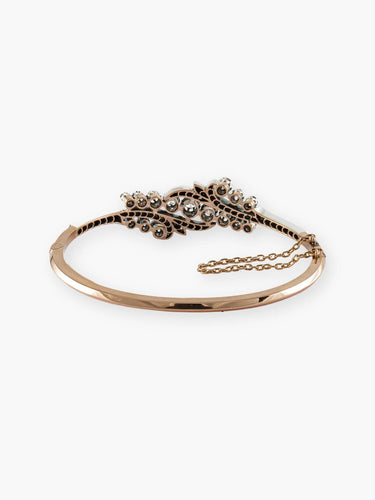 Bracelet Bracelet Jonc Ancien Or Rose, Argent & Diamants 58 Facettes 200001