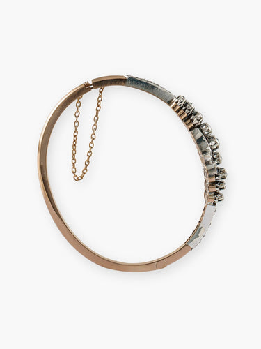 Bracelet Bracelet Jonc Ancien Or Rose, Argent & Diamants 58 Facettes 200001