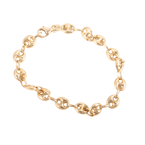 Bracelet BRACELET OR JAUNE MALLE GRAIN DE CAFE 58 Facettes LP 931