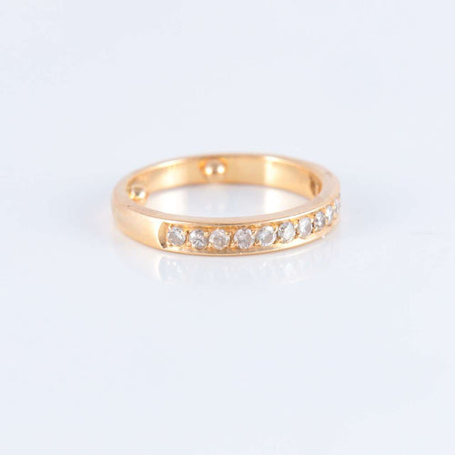 Bague 48 Demi-alliance Diamants 58 Facettes JE226