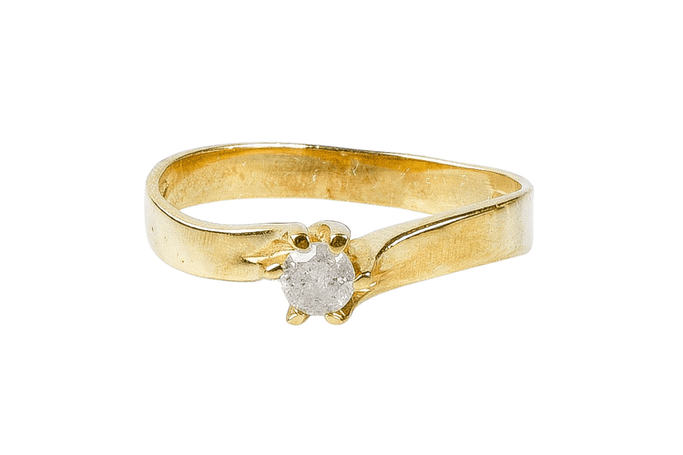 Bague 54 Bague solitaire 0.18ct en or massif 58 Facettes 111.26851-B5