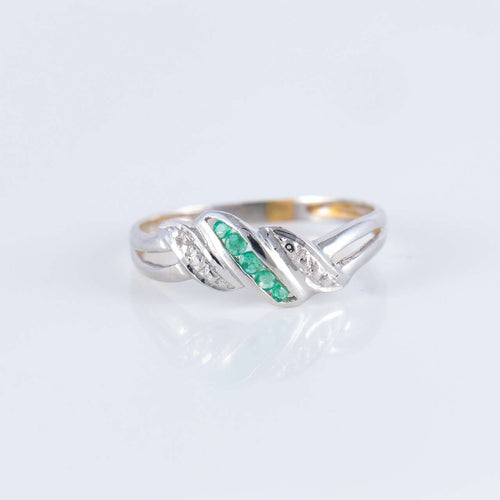 Bague 57 Bague fine Emeraudes 58 Facettes JE248