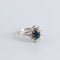 Bague 52 Bague Marguerite Saphir et 10 Diamants 58 Facettes FM108