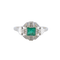 Bague 56.5 Bague style Art Déco Emeraude 58 Facettes 115