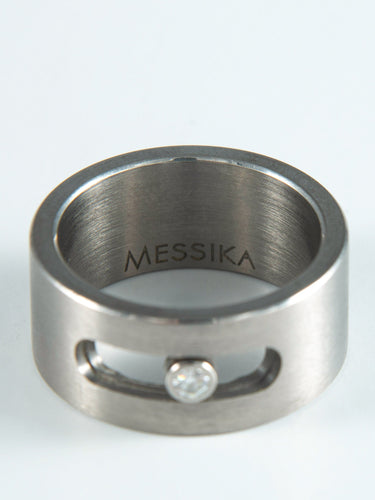 Bague 58 Bague Messika Move titanium et diamant 58 Facettes