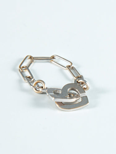 Bague 50 Bague Dinh Van Double Double Coeur or blanc 58 Facettes