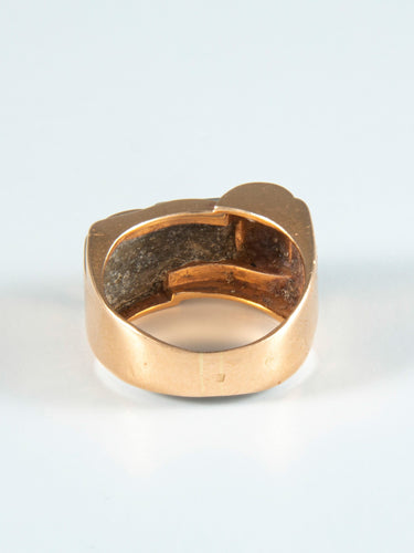 Bague 53 Bague Tank or jaune et Diamant 58 Facettes