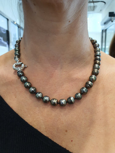 Collier Collier perles de Tahiti fermoir or blanc 58 Facettes