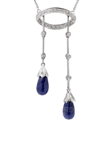 Collier Collier négligé saphirs et diamants 58 Facettes 3681