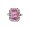 Bague 49.5 Bague Pierre rose et Diamants 58 Facettes