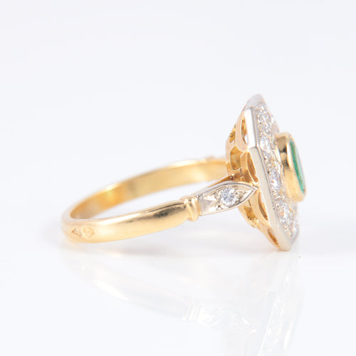Bague 49 Bague Marguerite Emeraude Diamants 58 Facettes 1