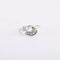 Bague 49 / Blanc/Gris / Or 585 Bague Solitaire Diamant 0.45 carat 58 Facettes 190128R