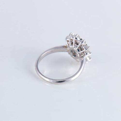 Bague Bague Marguerite Saphir 1.50ct Diamants 58 Facettes 1