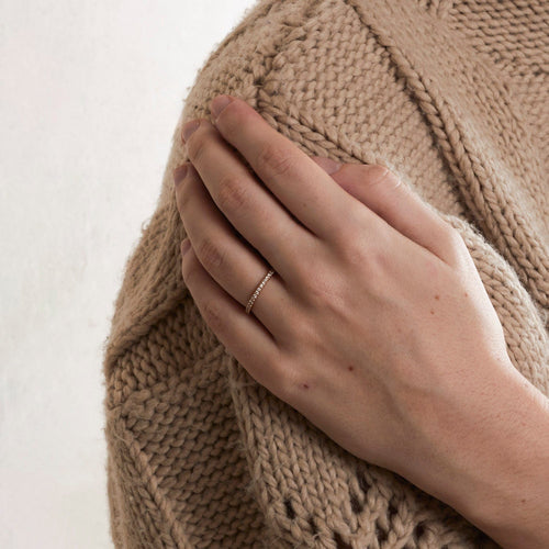 Bague 49 Alliance Or rose Diamants 58 Facettes DV0460-2