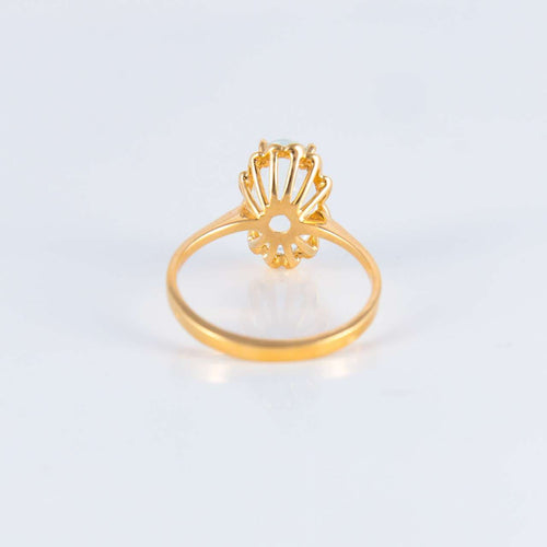 Bague 53 Bague Aigue-marine ovale 58 Facettes JE209