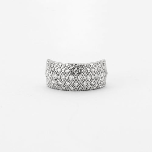 Bague 56 Bague Bandeau Pavage Diamants 58 Facettes DV0371-1