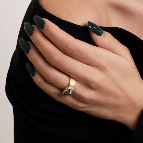 Bague 54 Bague Boucle de Ceinture Diamants 58 Facettes DV0428-2