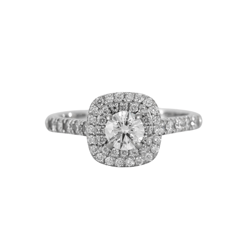 Bague 55 Bague Diamants Double Entourage 58 Facettes DV0339-1