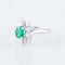 Bague Bague Marguerite Emeraude Diamants brillants & baguettes 58 Facettes 1