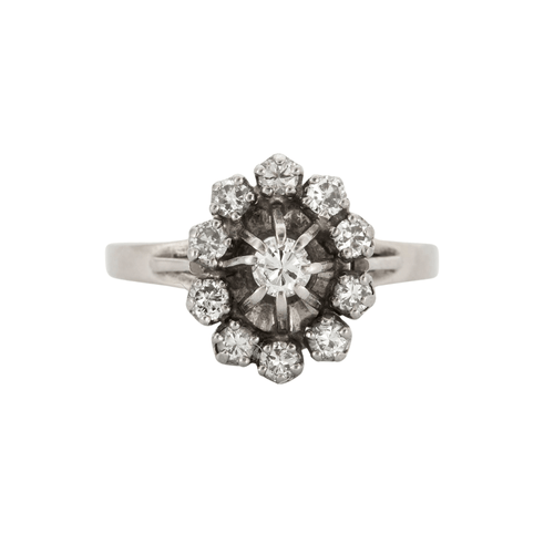 Bague 52 Bague Diamants Or Blanc 58 Facettes DV0361-7