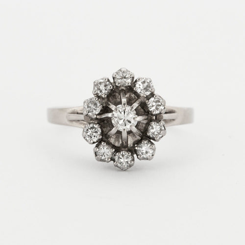 Bague 52 Bague Diamants Or Blanc 58 Facettes DV0361-7