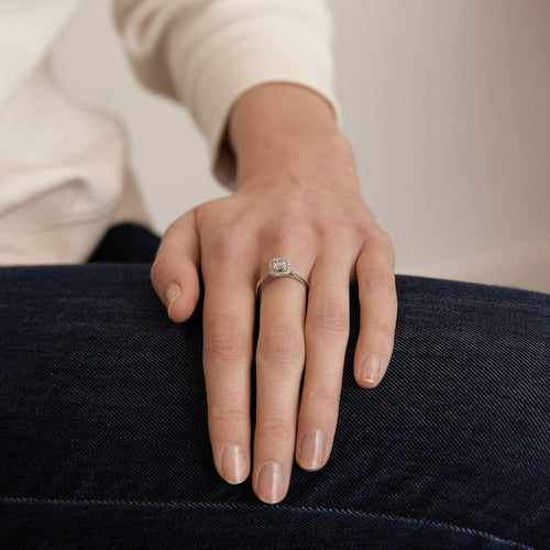 Bague 54 Bague Diamants taille baguette 58 Facettes DV0049-1