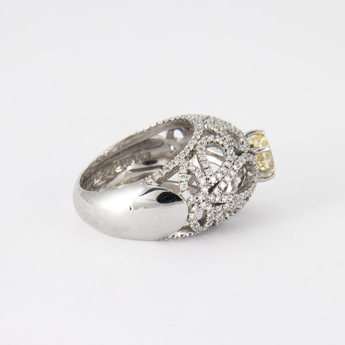 Bague 55 Bague Dôme Diamant yellow 58 Facettes DV0084-1