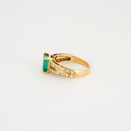 Bague 55 Bague émeraude et diamants 58 Facettes DV0268-1