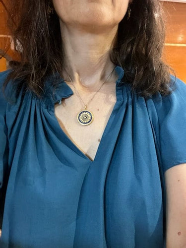 Pendentif Pendentif Belle époque Email et motifs coeurs 58 Facettes