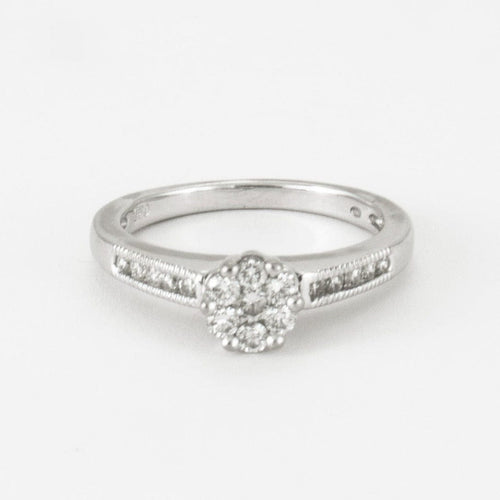Bague 54 Bague Florale Diamants 58 Facettes DV0169-1