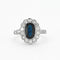 Bague 57 Bague Marguerite Platine Saphir Diamants 58 Facettes DV0377-2