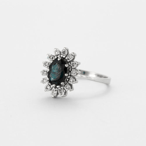 Bague 55 Bague Marguerite Saphir Diamants 58 Facettes DV0384-1