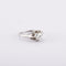 Bague 46 / Blanc/Gris / Or 750 Bague Solitaire Diamant 0.45 carat 58 Facettes 180182R