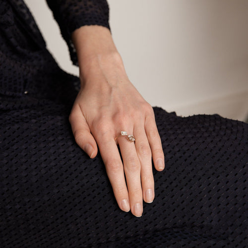 Bague 58 Bague Motifs croisés Diamants 58 Facettes DV0080-1