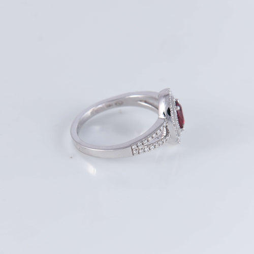 Bague 53 Bague style Marguerite Rubis Diamants 58 Facettes 1