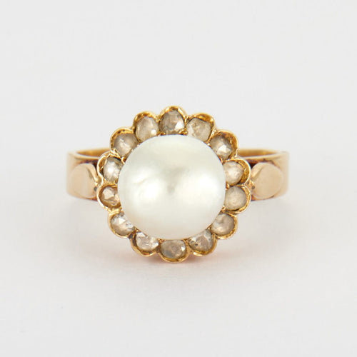 Bague 54 Bague Perle baroque Diamants 58 Facettes DV0117-6