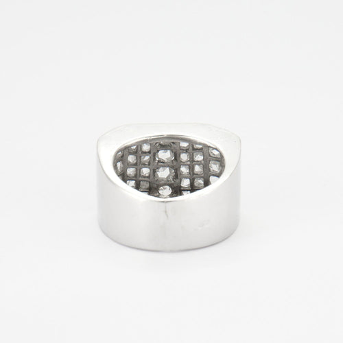 Bague 48 Bague Platine Pavage Diamants 58 Facettes DV0156-2