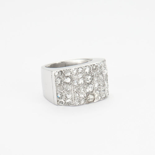 Bague 48 Bague Platine Pavage Diamants 58 Facettes DV0156-2