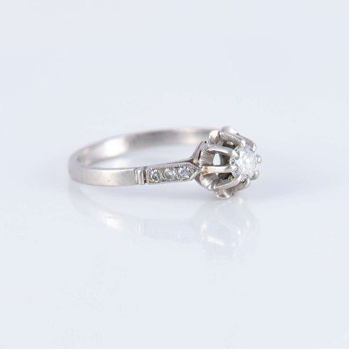 Bague 52 Bague Solitaire platine 58 Facettes JE263