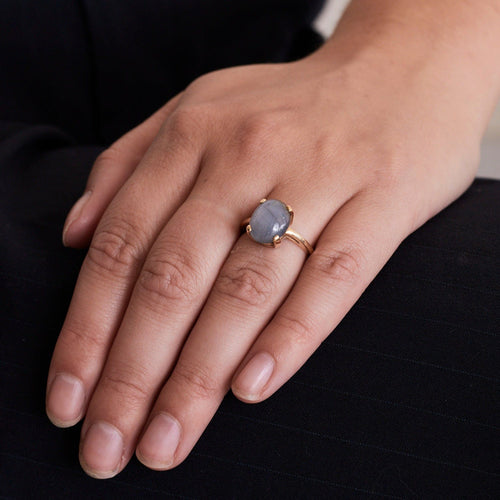 Bague 53 Bague Saphir Etoilé Cabochon 58 Facettes DV0315-3