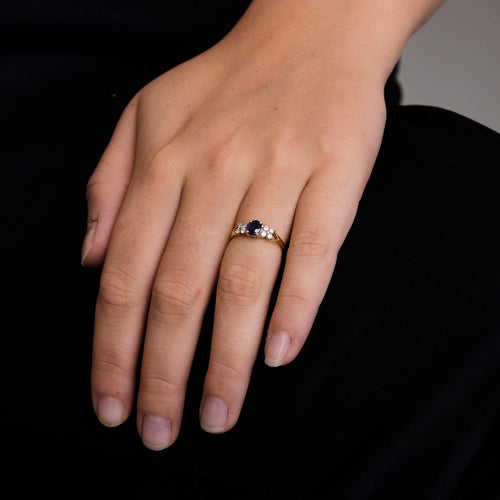 Bague 51 Bague Saphir Ovale Diamants 58 Facettes DV0217-2