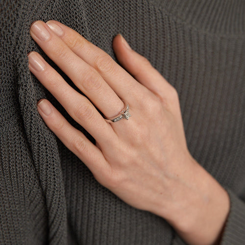 Bague 52 Bague Solitaire Diamant taille émeraude 0.50ct 58 Facettes DV0123-1