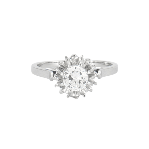 Bague 54 Bague Solitaire Platine Diamant 0.60ct 58 Facettes DV0135-3