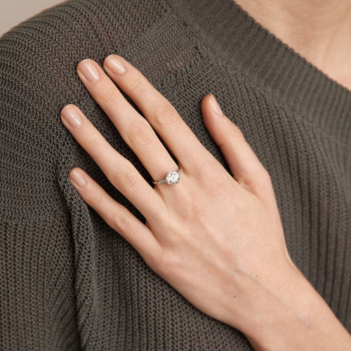 Bague 52 Bague Solitaire Platine Diamant 2.20ct 58 Facettes DV0116-1